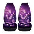 thumbnail image 4 of Psesaysky Purple Butterfly Faith Love Hope Vehicle Seat Covers for Sedans, 2 Pcs High Back Front Seat Cover Soft Breathable Front Seat Covers, 4 of 8