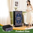 thumbnail image 2 of 4 Drawer Vertical Storage Dresser Vintage Turkish rug style with Wood Top Fabric Pull Drawers, 2 of 8