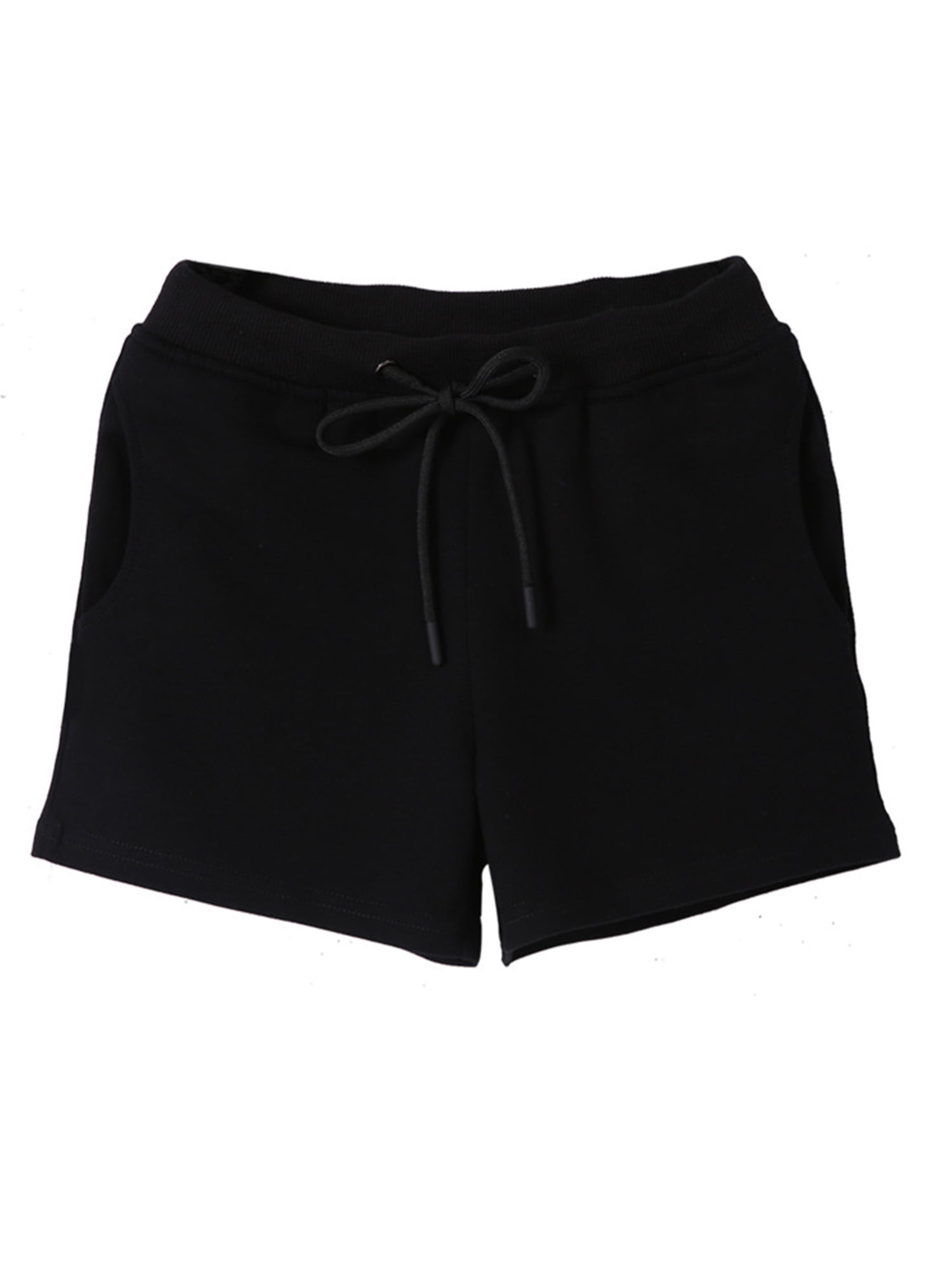 ladies black cotton shorts