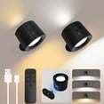 thumbnail image 3 of Dos Lámparas de Pared Inteligentes con Tres Opciones de  (Táctil,  Remoto, Sensor de Luz Diurna), Recargables con una Batería de 1200Mah, Brillo Ajustable, 3 of 13