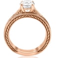thumbnail image 3 of Pompeii 1ct Diamond Solitaire 14k Rose Gold Vintage Engagement Ring Wedding Band, 3 of 3