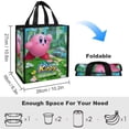thumbnail image 2 of Kirby Lunch Bag, Insulated Lunch Box Large Capacity Reusable Insulated Cooler Lunch Totes Bag for Work Office School Camping Travel Picnic, 2 of 7