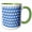 Green/White, variant on 3drose, Isometric Cube Pattern Dark Blue Grey Geometric Art Cut Out, 15oz Mug