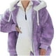 thumbnail image 2 of Puntoco Chaqueta con capucha y cremallera para mujer, talla grande, cálida, holgada, de felpa, para invierno Puntoco Puntoco-2714, 2 of 6