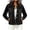 *1-Black, variant on Women's Lightweight Open Front Denim Cardigan, Ladies' Ruffle Hem Jean Tunic Top , Contrast Stitching Summer Shrug for Women, Blue , S-3XL