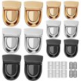 thumbnail image 3 of 12 Sets Purse Clasps Hardware Handbag Clasps Buckles Bag Making Lock Diy Bag Fasteners Purse Making Supplies 3 Colors 2 Sizes, 3 of 3