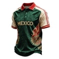 thumbnail image 3 of 2026 New Mexico Soccer Jersey Men, Mexican Jersey Soccer T-Shirt, Jersey De Mexico Polo Collar Short Sleeve Football Shirt, Athletic Training Uniform for Adult, 3 of 5