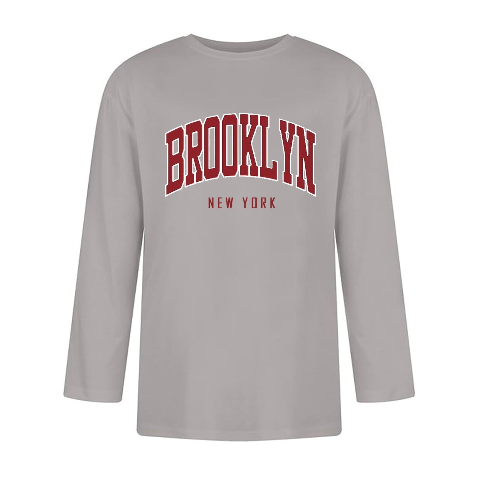 Mens T Shirts 3/4 Sleeve Comfortable Crewneck Graduated Color Fit Grey Going Out Fall Tops size XXXXL