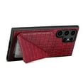 thumbnail image 6 of Allytech Slim Case Compatible with Samsung Galaxy S23 Ultra, Crocodile Print PU Leather Magnetic Hidden Card Holder Kickstand Shockproof Full Body Protective Wallet Case for Women Men, Red, 6 of 7