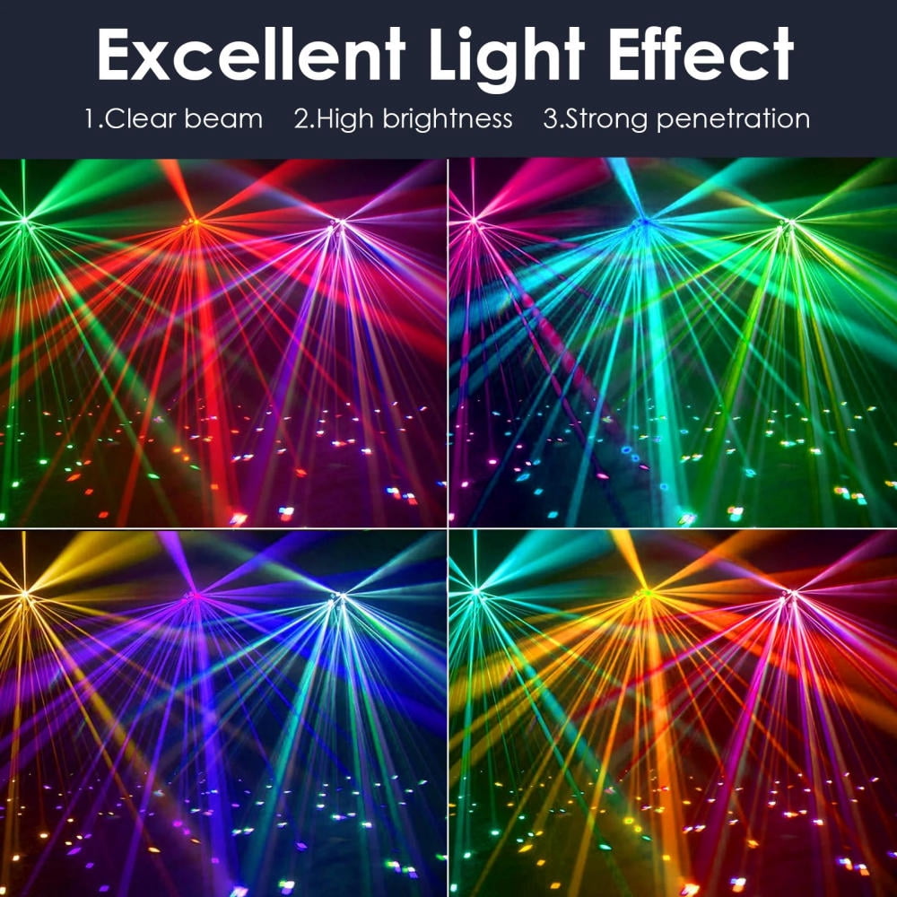 kagrote Moving Head Light RGBW Stage Lighting DJ Lights 18 x 12W LED Beam Spotlight 15/18 CH Wash Light with DMX 512 and Sound Activated for Church Wedding Bar Christmas and Halloween