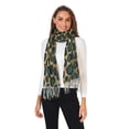 thumbnail image 2 of FORMRS Womens Scarf Winter Soft Long Big Warm Shawls Wrap Tassel Scarves, Green Leopard Pattern, 2 of 9