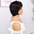 thumbnail image 2 of Perruque Tête de BoBo Noire pour Femmes aux Cheveux Courts et Style Élégant, 2 of 5