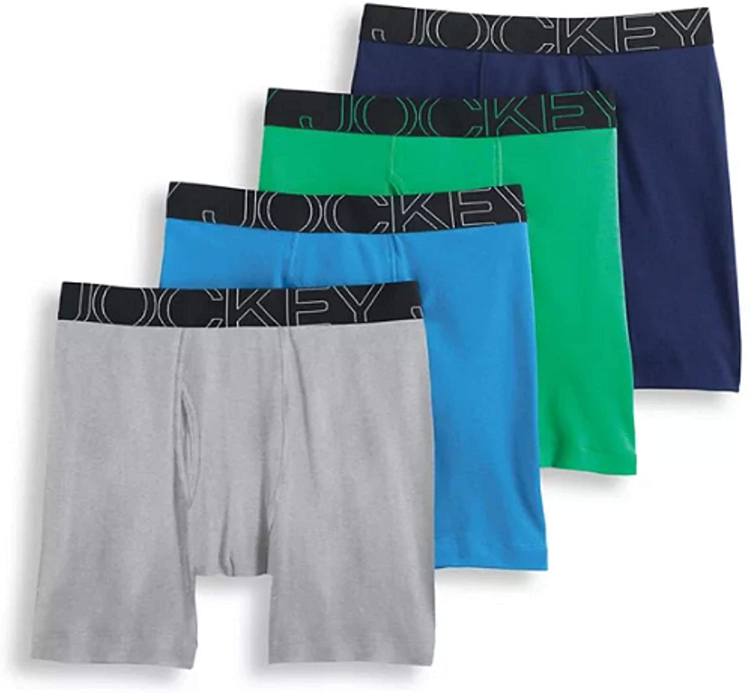Jockey Mens Underwear ActiveBlend 7 Midway Brief 4 Pack Medium Shamrock