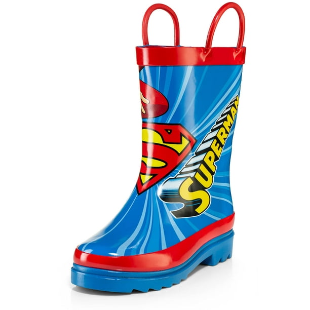 DC Comics DC Comics Superman Boys Waterproof Rubber Rain Boots Size