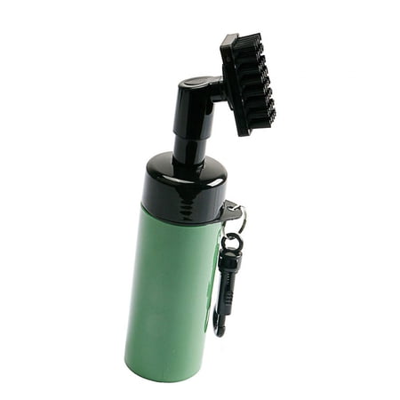 Golf Club Cleaner Brush with Water Bottle Portable Golf Club Brush Golf Tool Green