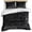 Black, variant on 3 Piece Black Star Sky Duvet Cover Set Twin Size,Microfiber Comforter/Quilt Cover with Corner Ties and 2 Pillowcases,Modern Country Simple Abstract Pattern All Season Soft Bedding with Zipper Closure