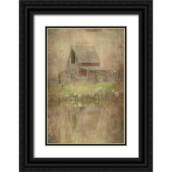 Murdock, Ramona 13x18 Black Ornate Wood Framed with Double Matting Museum Art Print Titled - The Old Cope Place