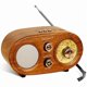 thumbnail image 1 of wonima11 Portable Retro Vintage Bluetooth Speaker Radio, FM/AM/SW 3 Band, Adjustable Antenna, Battery Powered, Support TF Card, USB Playing Music, Home Decor Gifts for Friends Family -Brown Color, 1 of 1