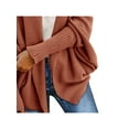 thumbnail image 3 of Women Kimono Batwing Cable Knitted Slouchy Oversized Wrap Cardigan Sweater, 3 of 6