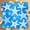 Color 4, variant on Mahjong Mat 31.5" x 31.5" Golden Oriental Landscape Pagodas Mountains River Classic Blue Gold Non-Slip Noise Reduction American Mahjong Tiles Table Cover for Dominoes Poker Card Board Games Gift