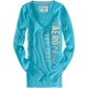 thumbnail image 1 of Aeropostale - Suéter de punto térmico con cuello redondo y cuello en V para mujer, azul, extra pequeño, 1 of 1