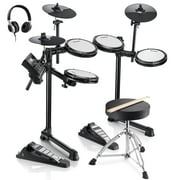 Donner Electronic Drum Kits for Beginner with 4 Quiet Mesh Pads, 31 Kits and 450+ Sounds, Melodics Lessons, DED-200 Lite