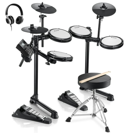 Donner Electronic Drum Kits for Beginner with 4 Quiet Mesh Pads, 31 Kits and 450+ Sounds, Melodics Lessons, DED-200 Lite