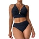 thumbnail image 2 of Tankini para mujer, bikini de dos piezas con escote en V profundo y cintura alta, traje de baño de dos piezas para mujer, trajes de baño tankini para mujer, traje de baño de 2 piezas para mujer, traje, 2 of 8