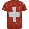 thumbnail image 2 of Distressed Swiss Flag All Over Mens T Shirt Multi 2XL, 2 of 2