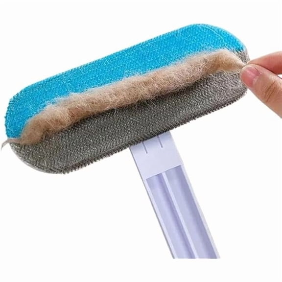 Saluqifa 4-in-1 Pet Hair Removal Tool, Carpet Hair Removal Tool with Comb Pet Hair Remover for Furniture Reusable Long Handle for Furniture, Sofa, Carpet, and Bedding
