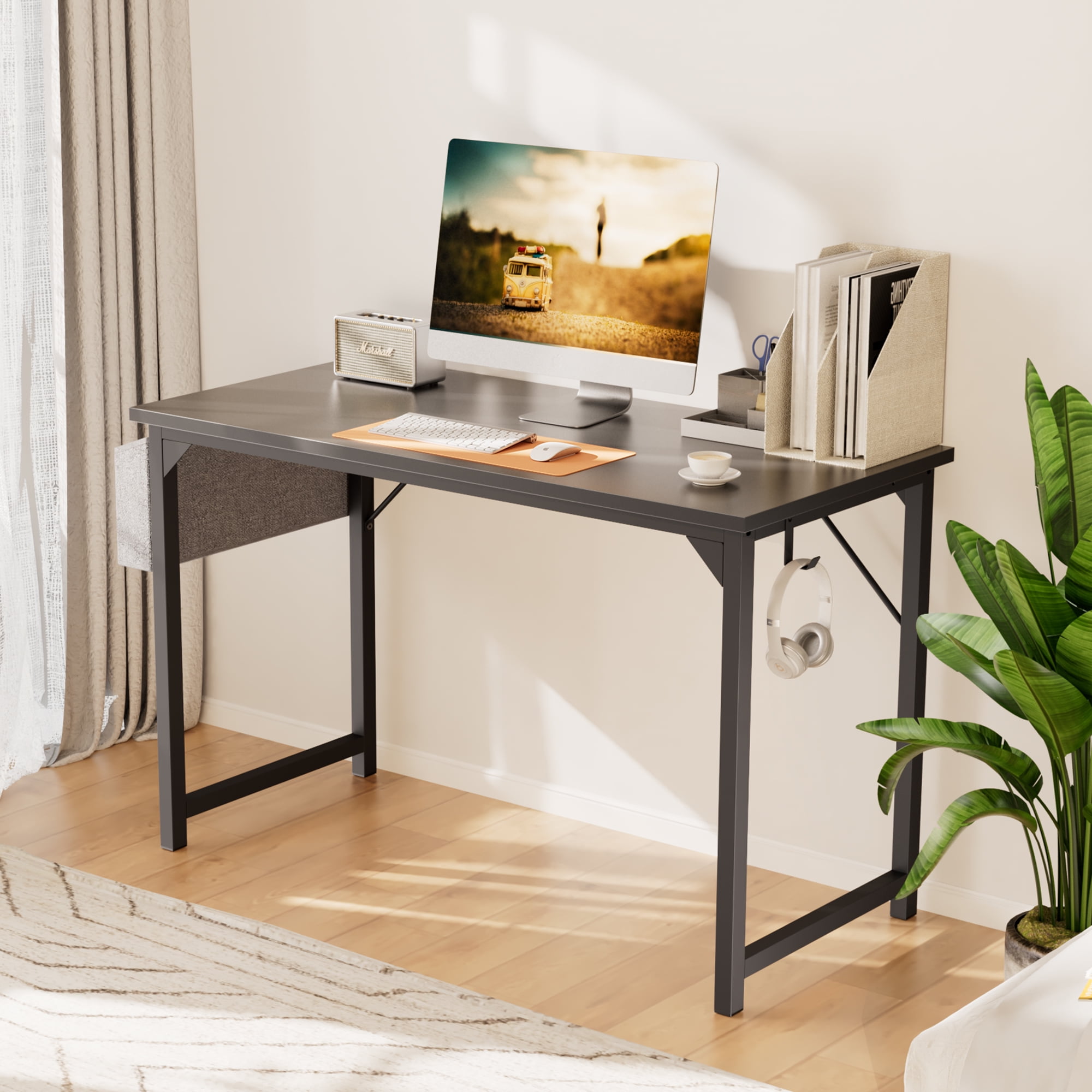 Modern Simple Style Study Table 47 Inch Small Office Desk with Iron