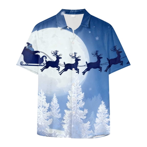 christmas hawaiian shirts for men hawaiian shirts Button Down Tropical Holiday Beach Shirts Short Sleeve Casual Vacation