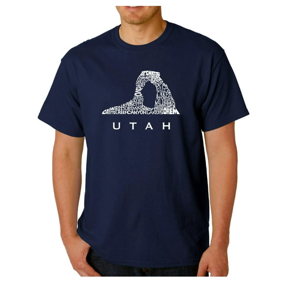 LA Pop Art Men's Word Art T-Shirt - Utah