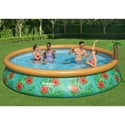 Bestway 15'x33" Fast Paradise Palms Round Inflatable Pool Set