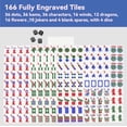 thumbnail image 3 of Complete American Mahjong Set with 166 White Tiles (1.2"), 4 Dice, and A Storage Case, Ideal for Game Nights and Gifts, 3 of 10