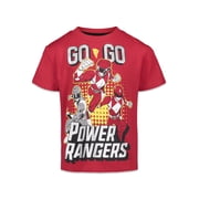Power Rangers Little Boys 2 Pack Graphic T-Shirts Red/Grey 7-8