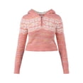 thumbnail image 5 of No Boundaries Fairisle Plush Hoodie, Women's, 5 of 5