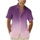 thumbnail image 5 of Camisas de Manga Corta de Botón para Hombre, Blusa de Moda Casual de Impresión de Gradiente de Cuello de Vuelta Hecha de 95% Poliéster 5% Spandex para el Verano, Camisas de Verano para Hombre, 5 of 5