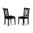 thumbnail image 2 of Elegant and Sophisticated SHCL5-BLK-W 5Pc Round 42" Dining Set with Wood Seat Chairs - Classic Black Color, Sturdy Wooden Construction, Stylish Pedestal Base, Comfortable Seating, Budget-Friendly, 2 of 2