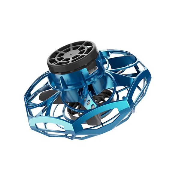 Eqslft Mini for Kids Adults,Rechargeable UFO Flying Spinner with Lights,Full Cover 3D Rolling Induction Quadcopter Toy RTF Headless Mode Hover