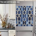 thumbnail image 3 of Yayeee Magnetic Dishwasher Cover for The Front Decoration Home Kitchen Machine Sticker Protector, Blue Hexagon Pattern, 3 of 6