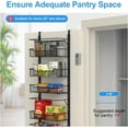 thumbnail image 3 of VyGrow over the Door Pantry Organizer, 8-Tier over the Door Organizer with Adjustable Basket, Pantry Organization for Kitchen, Spice Rack, Black, 3 of 6