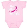 thumbnail image 3 of Inktastic Breast Cancer Awareness Her Fight is Our Fight Boys or Girls Baby Bodysuit, 3 of 5