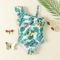 thumbnail image 2 of RUTAYY Summer Toddler Girls Ruffles One-Piece Swimwear Floral Prints Beach Onesie Swimsuit Bikini Pool Brazilian Beachwear, 1-2 Years, 2 of 6