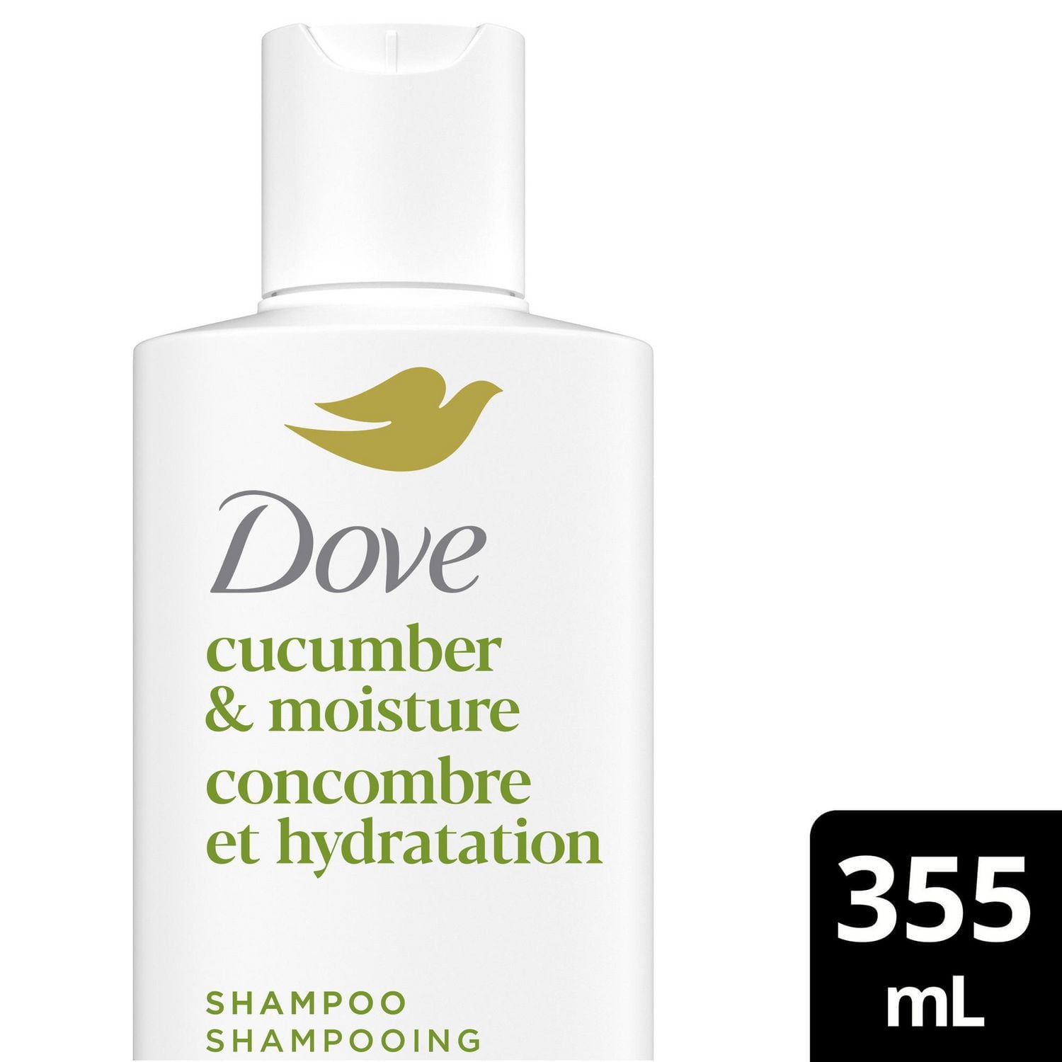 Dove Cucumber Moisture Shampoo for Dull & Dry Hair, with Liquid Bio-Protein Care, 355mL, 355 ML