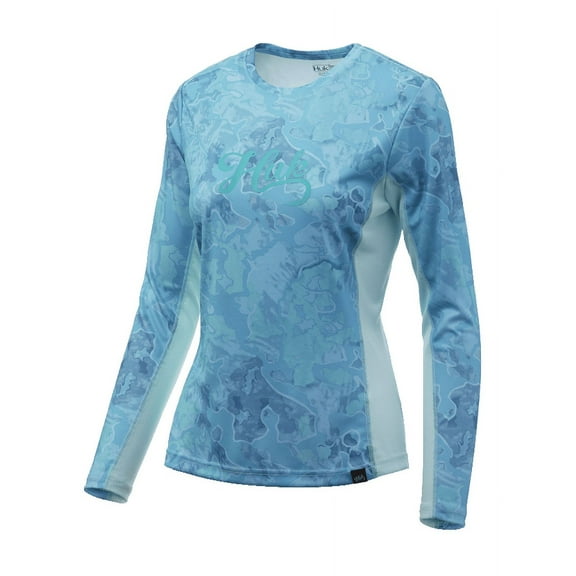 Huk Women's Icon X Camo Long Sleeve Performance Fishing Shirt, Boca Grande, Small