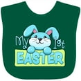 thumbnail image 3 of Inktastic My First Easter Cuddly Blue Bunny Boys or Girls Baby Bib, 3 of 4