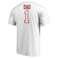 thumbnail image 3 of Men's White Wisconsin Badgers #1 Dad T-Shirt, 3 of 3