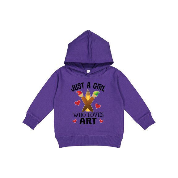 Inktastic Artist Just a Girl Who Loves Art Toddler Hoodie