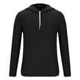 thumbnail image 4 of CQONEPT Men's Hoodies Drawstring Lightweight Sweatshirts Plain Lounge Hooded Outdoor Trendy Clothes Black XL, 4 of 6